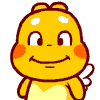 Cute yellow cubby dragon messages sticker-8