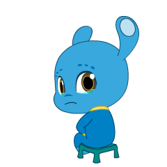 BlueAlienEmoji messages sticker-3