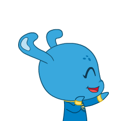 BlueAlienEmoji messages sticker-8