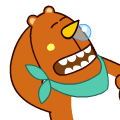 大熊哥趣味表情 messages sticker-5
