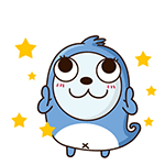 Blue Little Seal messages sticker-2
