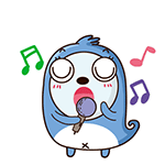 Blue Little Seal messages sticker-1