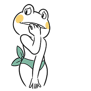 Green trousers frog messages sticker-1