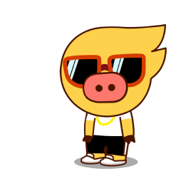 Big nose pig messages sticker-5