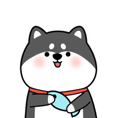 Little black shiba inu messages sticker-11