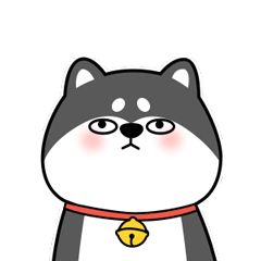 Little black shiba inu messages sticker-4