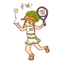 网球女孩贴图 messages sticker-8