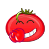 Big red tomato sticker-YiYuan messages sticker-11