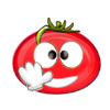 Big red tomato sticker-YiYuan messages sticker-8