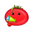 Big red tomato sticker-YiYuan messages sticker-0