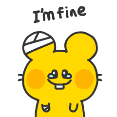 Dull yellow mouse Sticker messages sticker-4