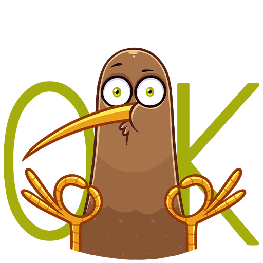 Киви Стиви наклейка messages sticker-8