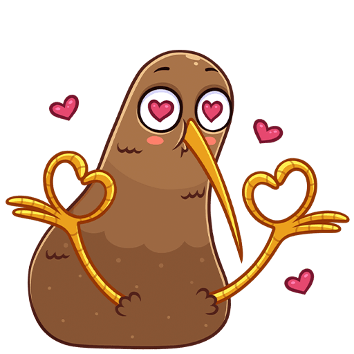 Киви Стиви наклейка messages sticker-1