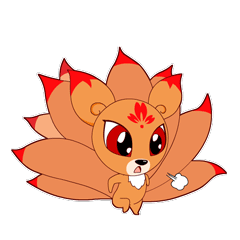 Nine Tailed Fox Stickers messages sticker-0