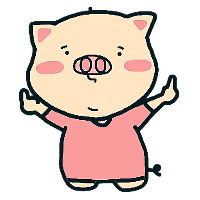 Pink Pig Girl messages sticker-0