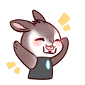 Iron Shield Rabbit messages sticker-8