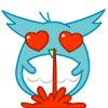 Dynamic blue cute bird-八一六 messages sticker-11