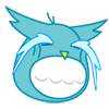 Dynamic blue cute bird-八一六 messages sticker-1