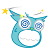 Dynamic blue cute bird-八一六 messages sticker-4