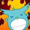 Dynamic blue cute bird-八一六 messages sticker-2