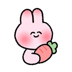 Rabbit Eating Carrot messages sticker-0
