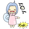 Rabbit Snail messages sticker-6