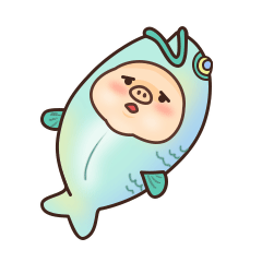 Piggy like to dress up messages sticker-2