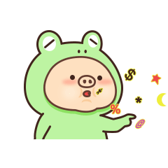 Piggy like to dress up messages sticker-11