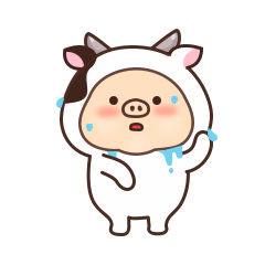 Piggy like to dress up messages sticker-0
