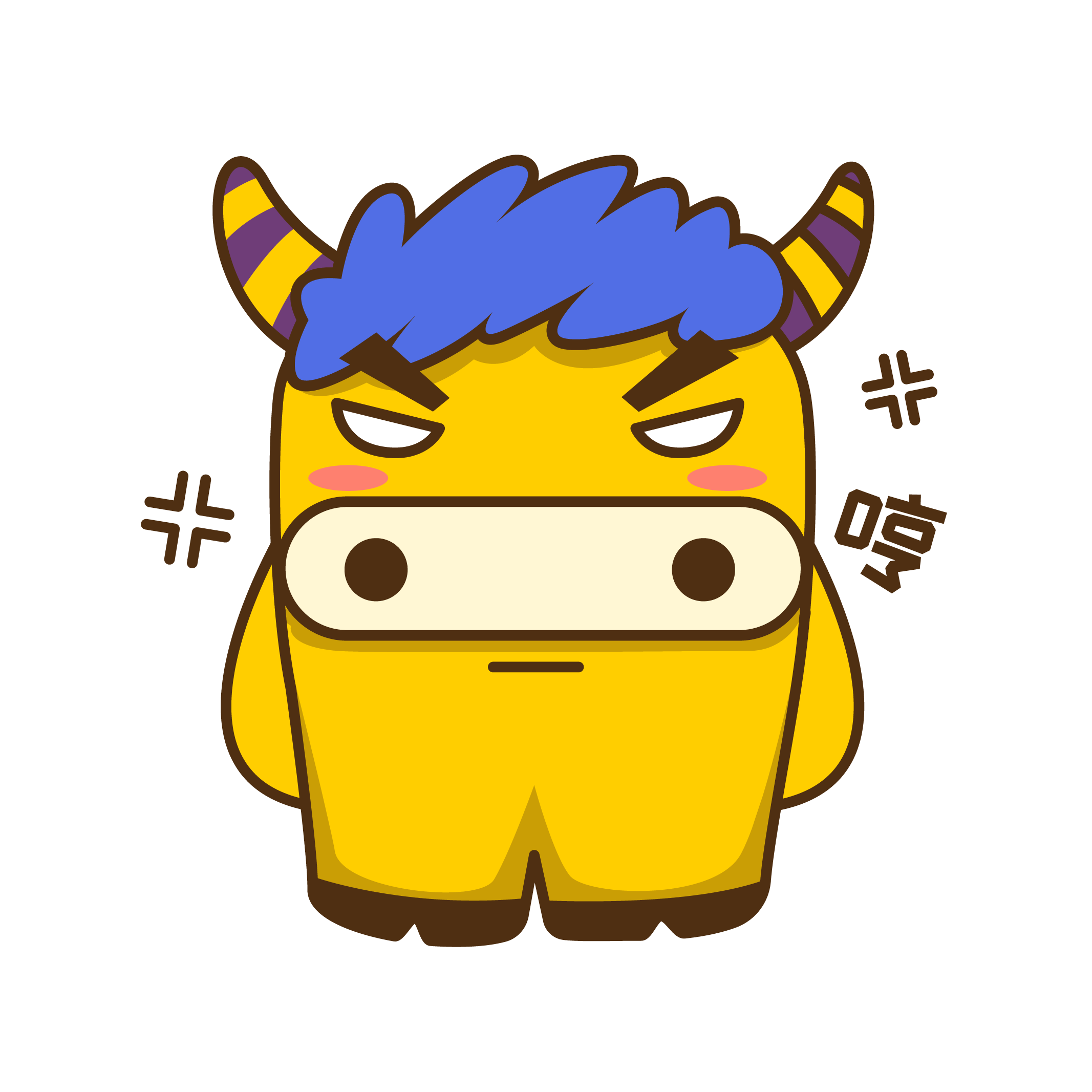 Cute cattle messages sticker-7