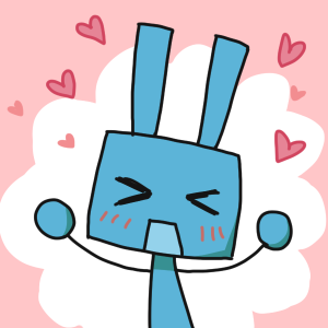 青いうさぎ messages sticker-9