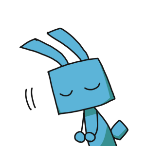 青いうさぎ messages sticker-4