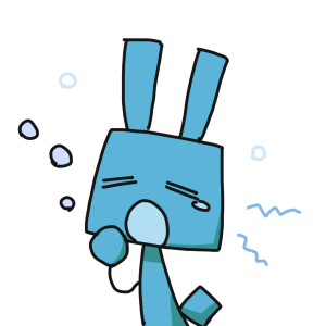 青いうさぎ messages sticker-6