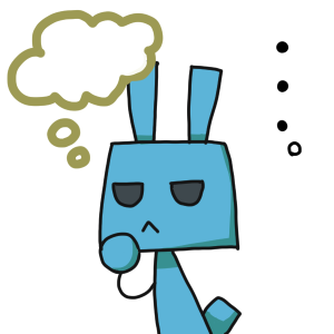 青いうさぎ messages sticker-1