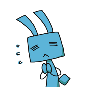 青いうさぎ messages sticker-8