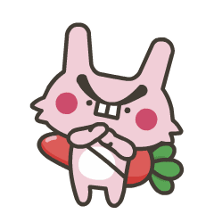 流氓浓眉兔 messages sticker-0