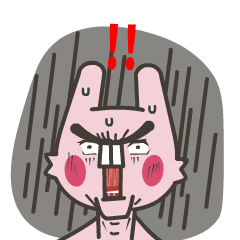 流氓浓眉兔 messages sticker-4