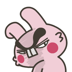 流氓浓眉兔 messages sticker-1