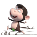Duobao Monkey-iMessage表情贴纸 messages sticker-10