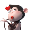 Duobao Monkey-iMessage表情贴纸 messages sticker-2