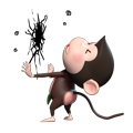Duobao Monkey-iMessage表情贴纸 messages sticker-4