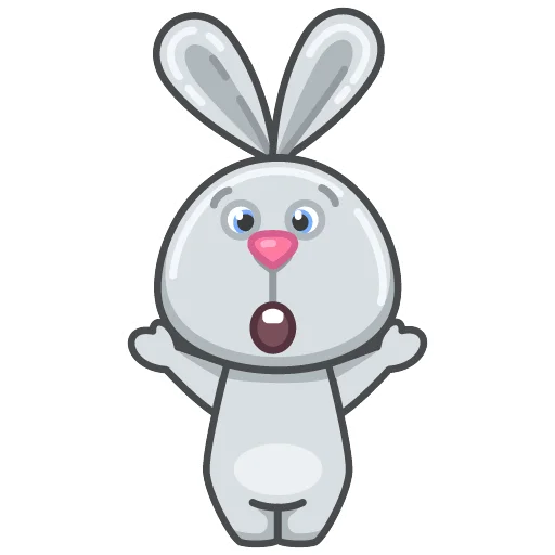 Gray rabbit Ant messages sticker-9