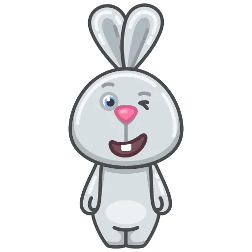Gray rabbit Ant messages sticker-4