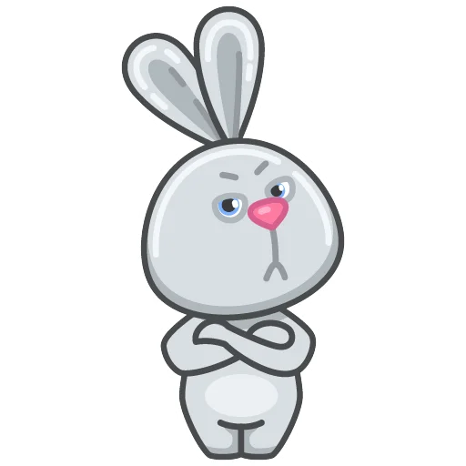 Gray rabbit Ant messages sticker-3
