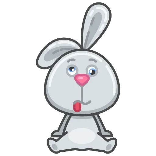 Gray rabbit Ant messages sticker-2