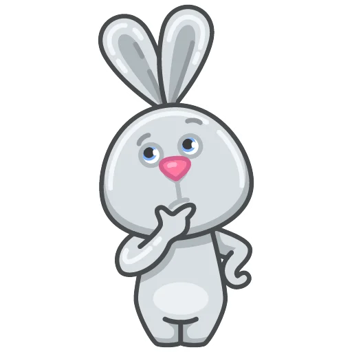 Gray rabbit Ant messages sticker-11