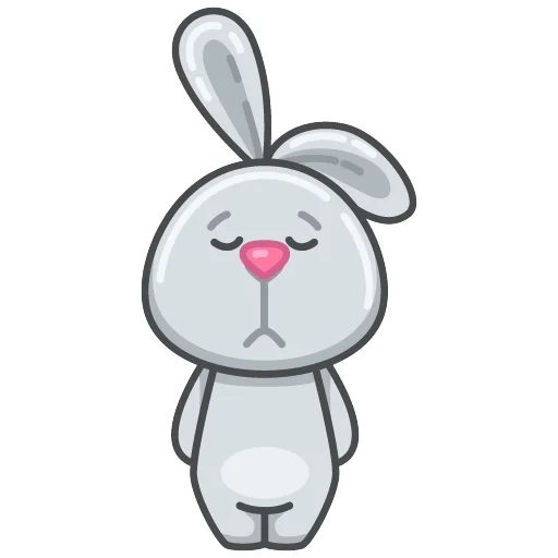 Gray rabbit Ant messages sticker-1