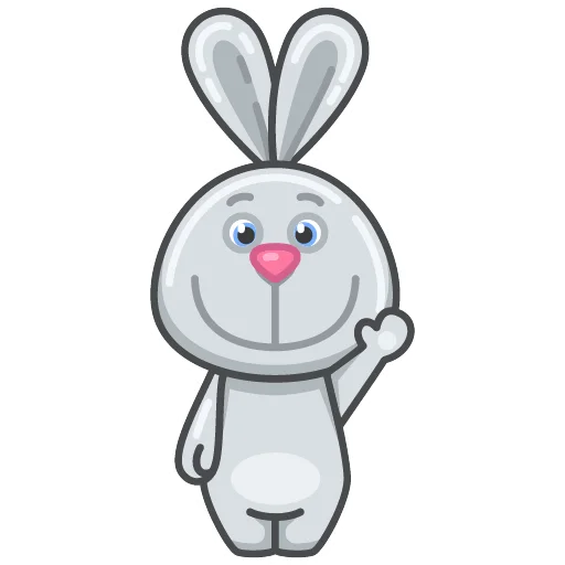 Gray rabbit Ant messages sticker-5
