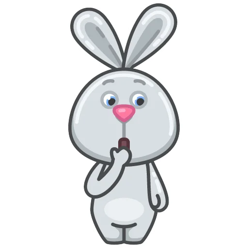 Gray rabbit Ant messages sticker-7