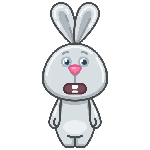 Gray rabbit Ant messages sticker-6